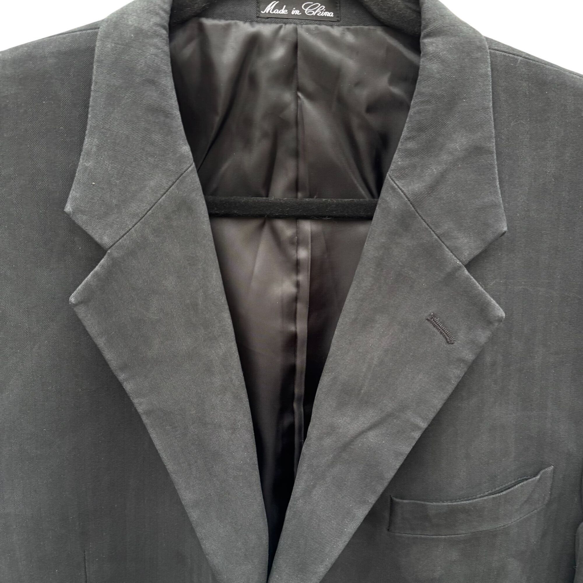 Other Cezar Del Prado Vintage Mens Black Silk Single Breasted 3 Bu Size 46L - 6 Thumbnail