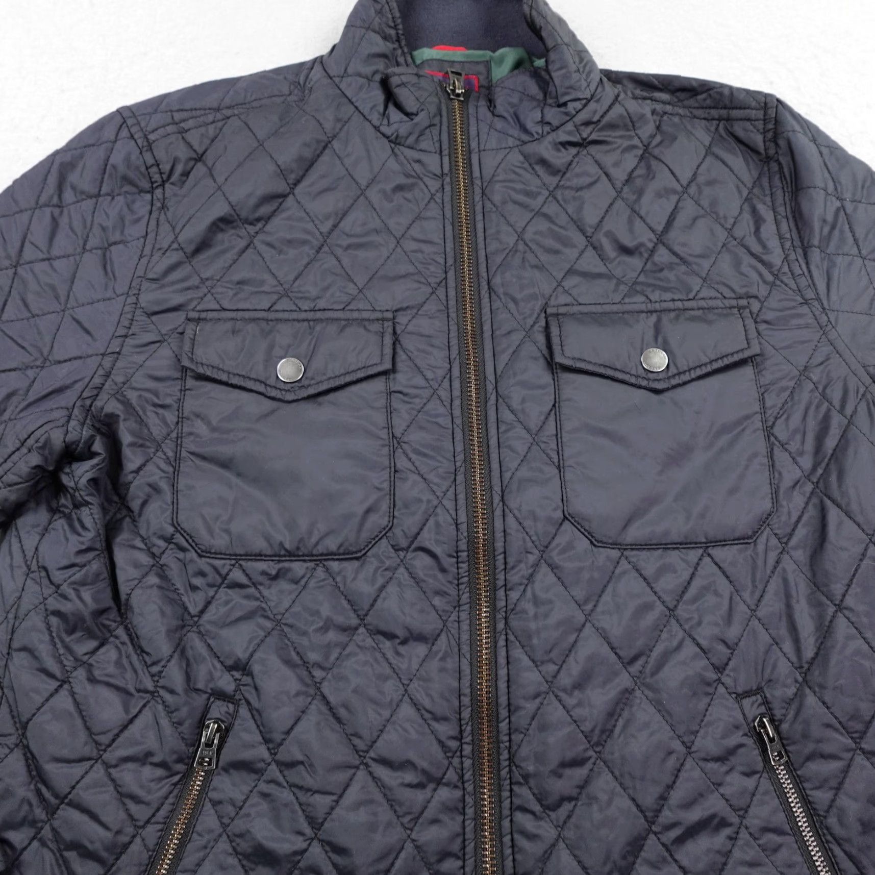 UNTUCKit UNTUCKit Jacket Mens L Black Marne Diamond Quilted Puffer Zip Up Bomber Coat Modern Style Size US L / EU 52-54 / 3 - 3 Thumbnail