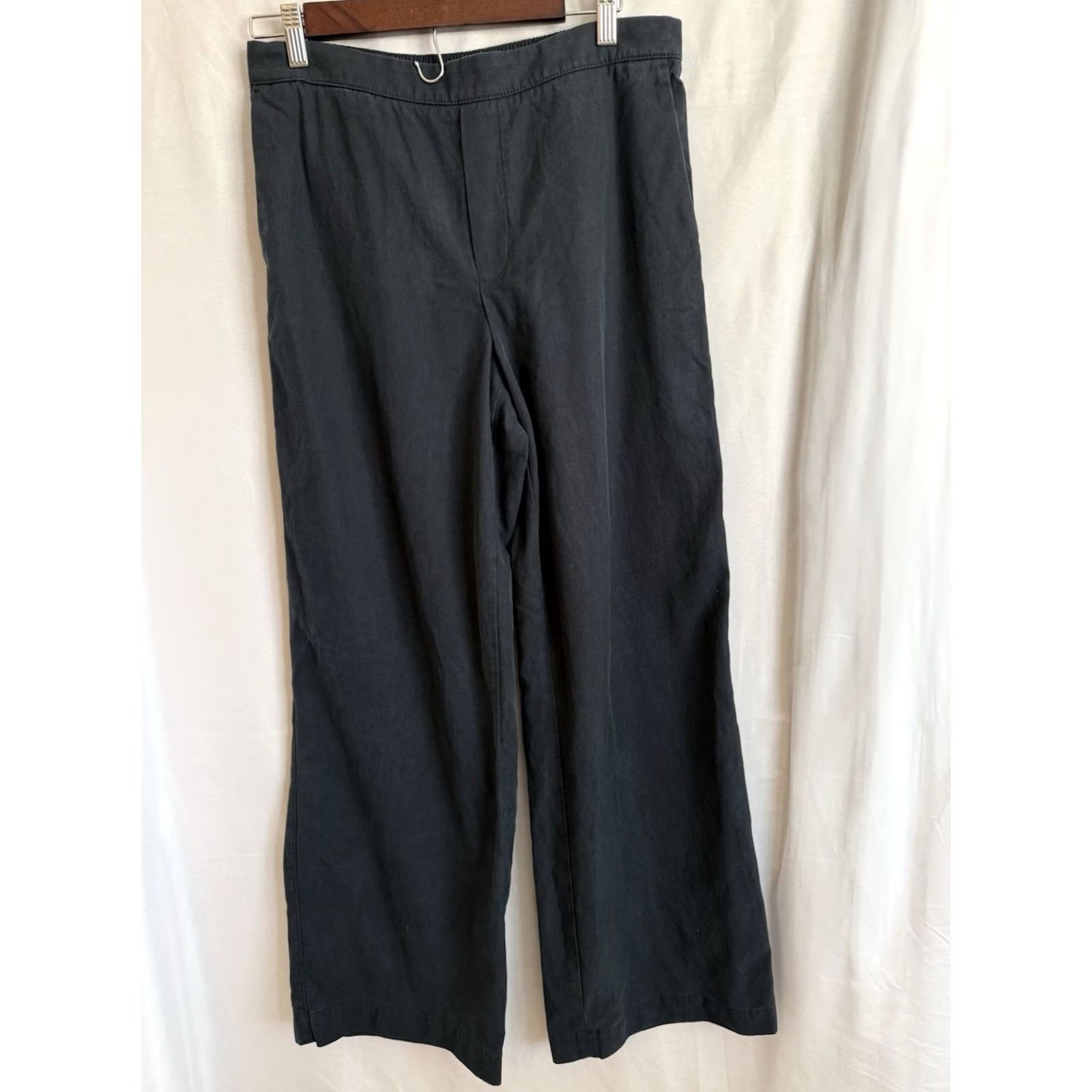Madewell Madewell Black Wide Leg Pants Womens M Pull On Relaxed Size 32" / US 10 / IT 46 - 2 Thumbnail