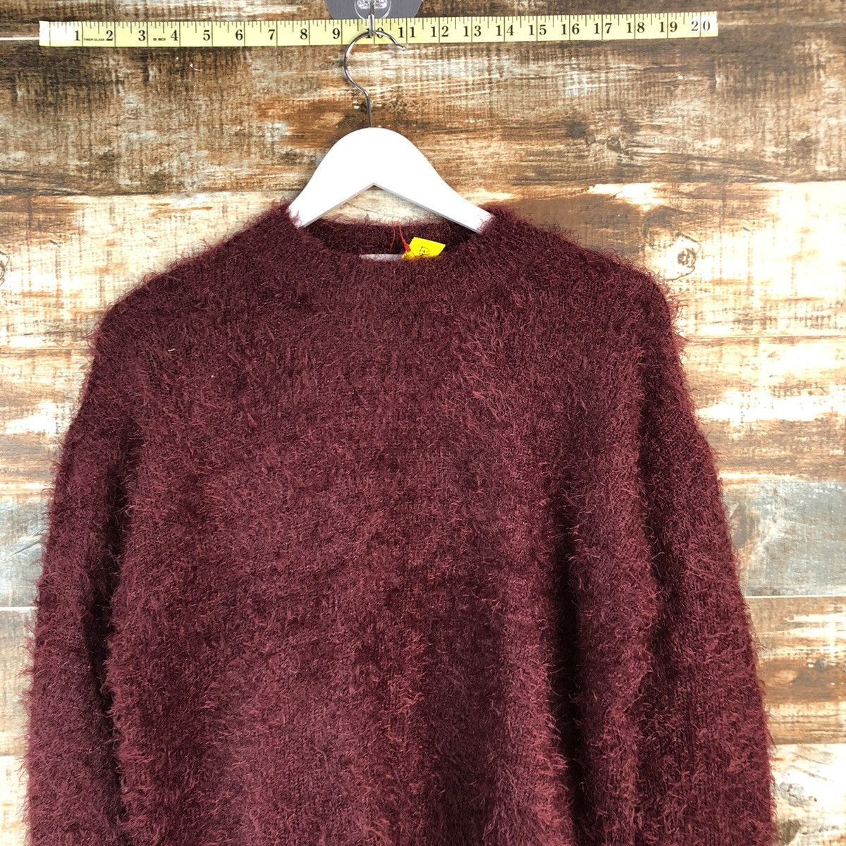 Homespun Knitwear × Japanese Brand DLL Hypen World Gallery Maroon Mohair Knitwear #C427 Size S / US 4 / IT 40 - 2 Thumbnail