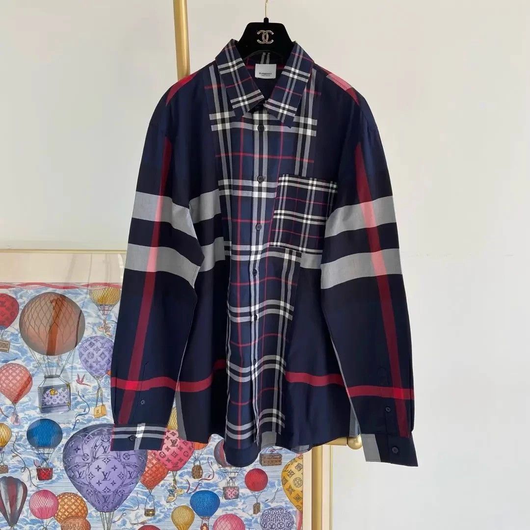Burberry Burberry color-blocked check shirt L Size US L / EU 52-54 / 3 - 1 Thumbnail
