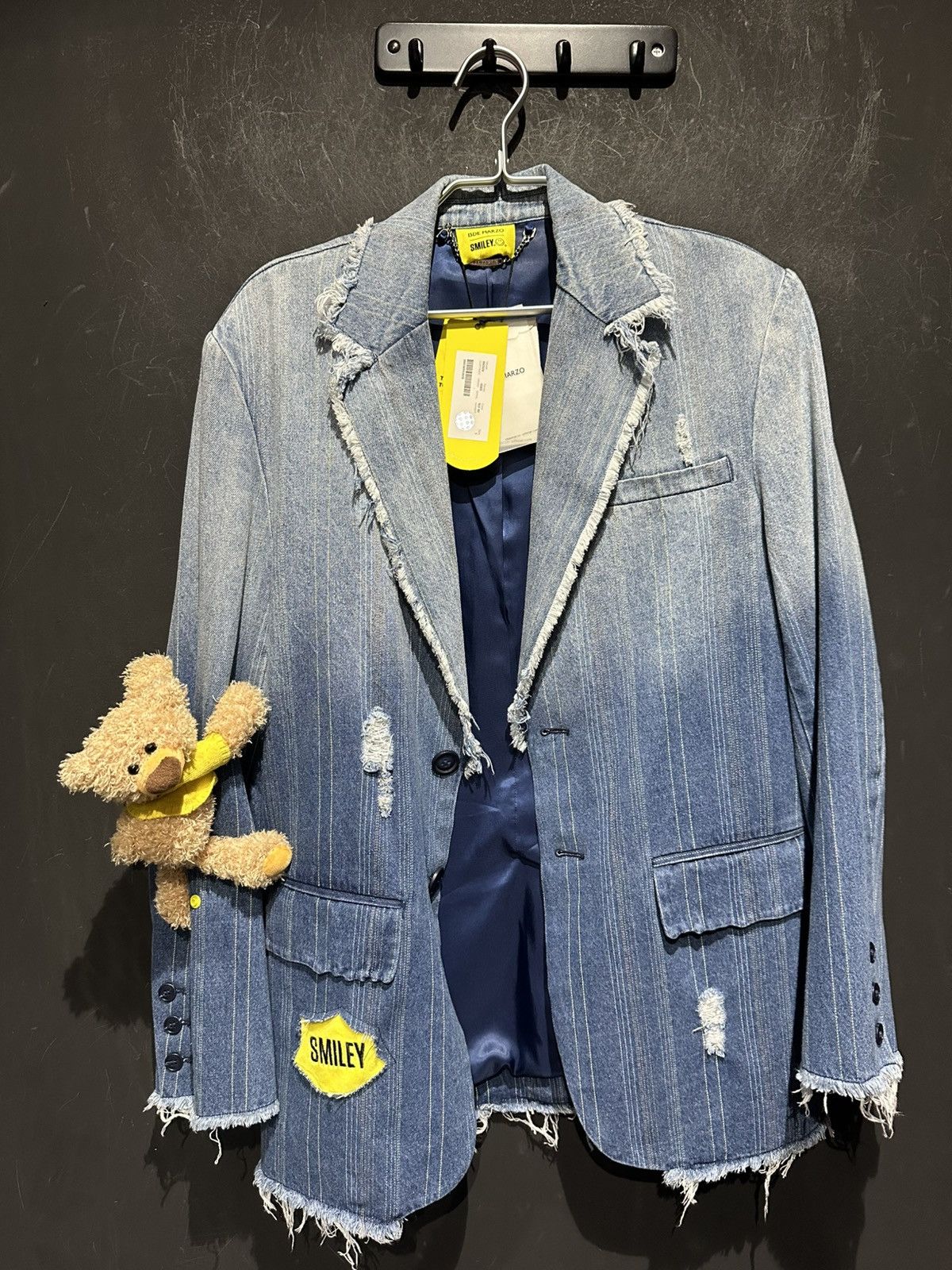 13DE MARZO 13DE MARZO x SMILEY Denim Jacket/ Blazer Size S / US 4 / IT 40 - 1 Thumbnail
