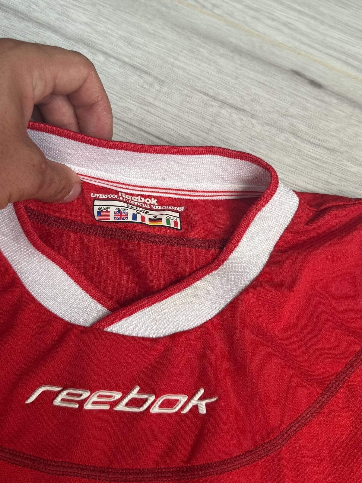 Reebok Vintage shirt Liverpool Soccer Jersey 2002 kit Size US XXL / EU 58 / 5 - 4 Thumbnail
