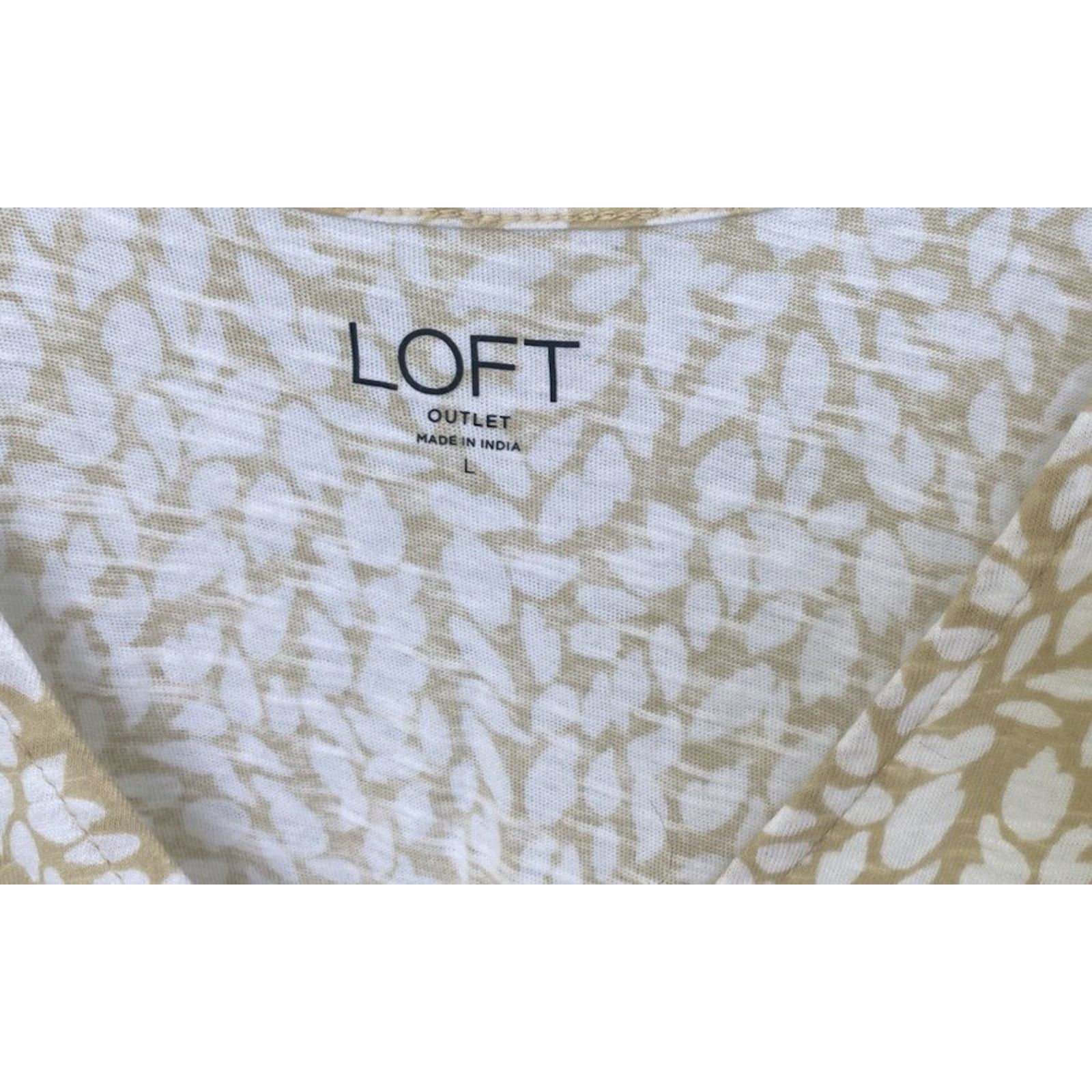 Loft NWT LOFT Tank Shirt Women’s Large Beige Size L / US 10 / IT 46 - 4 Thumbnail