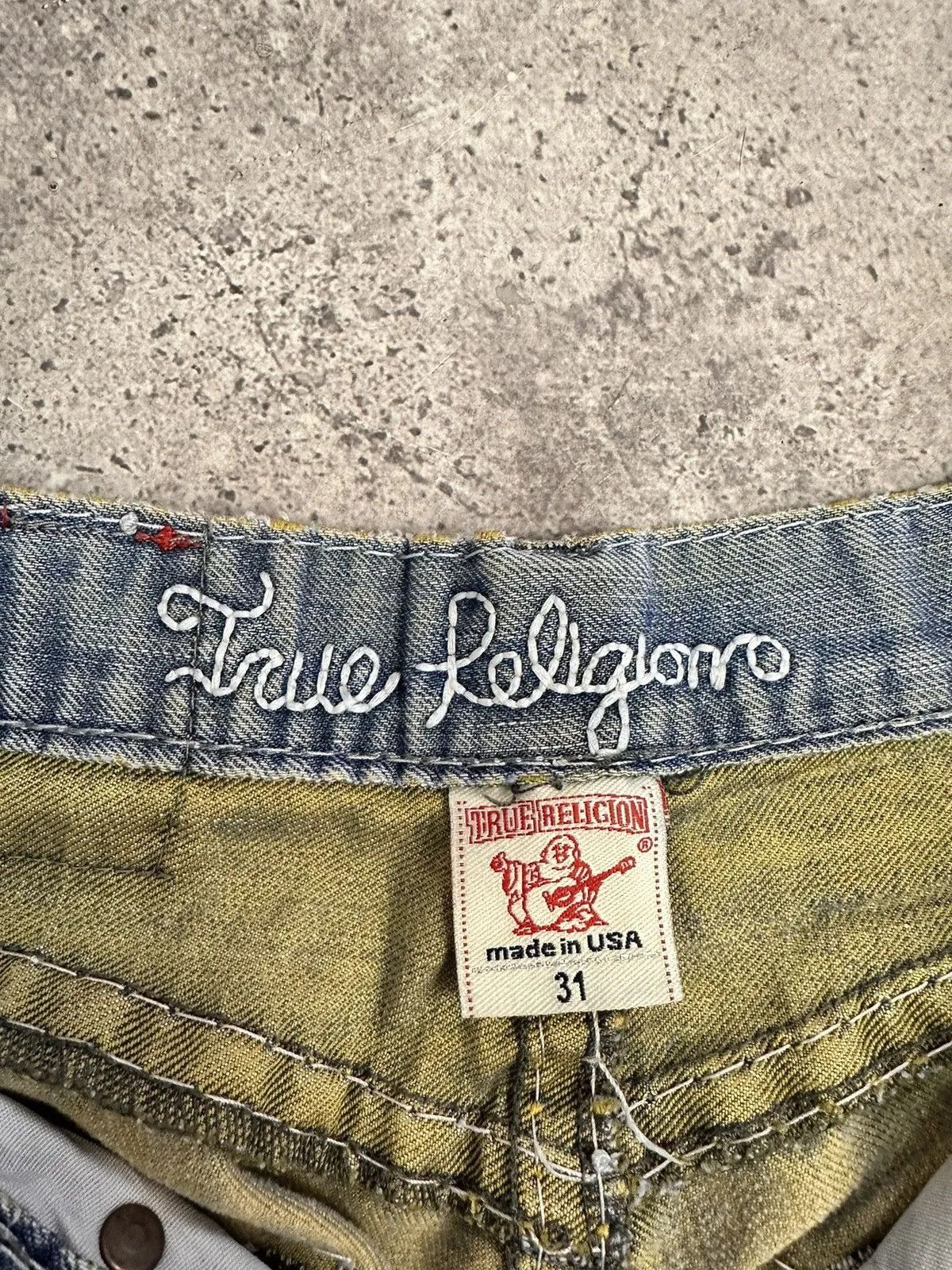 True Religion Vintage USA True Religion Japan Distressed Faded Denim Y2K Size US 31 - 9 Thumbnail