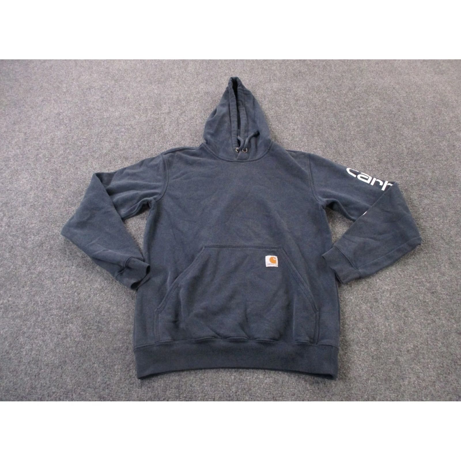 Carhartt Carhartt Hoodie Sweatshirt Men S Blue Pullover Work Outdoor Casual Heavy Logo Size US S / EU 44-46 / 1 - 2 Thumbnail
