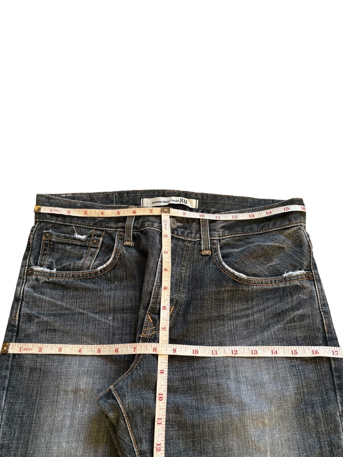 Edwin × Japanese Brand Exclusive Vintage Edwin Distressed Ripped Bootcut Flare Jean Size US 32 / EU 48 - 12 Thumbnail