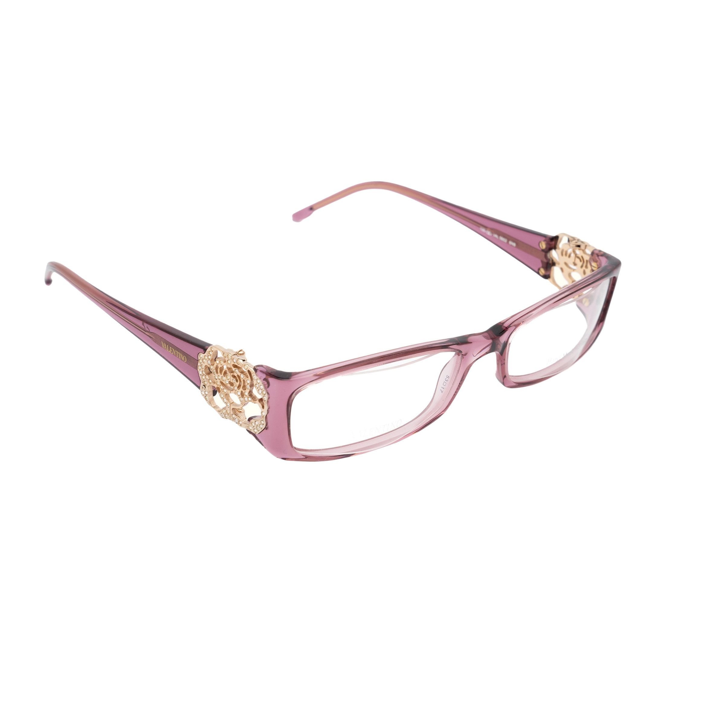 Valentino Valentino '00s Violet Rose with Gems Glasses Size ONE SIZE - 1 Thumbnail