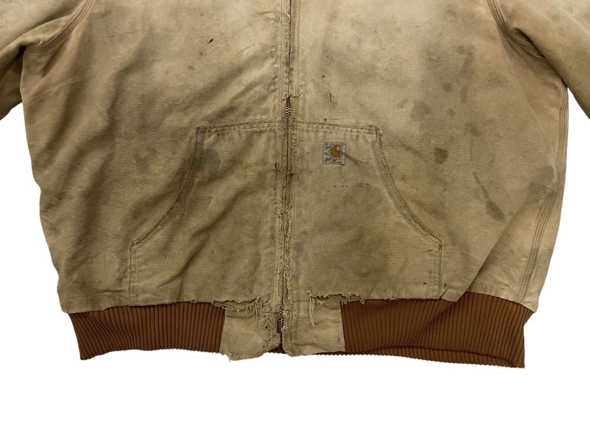 Carhartt × Vintage Vintage Carhartt crazy distressed and dirty workwear jacket Size US XXL / EU 58 / 5 - 5 Thumbnail