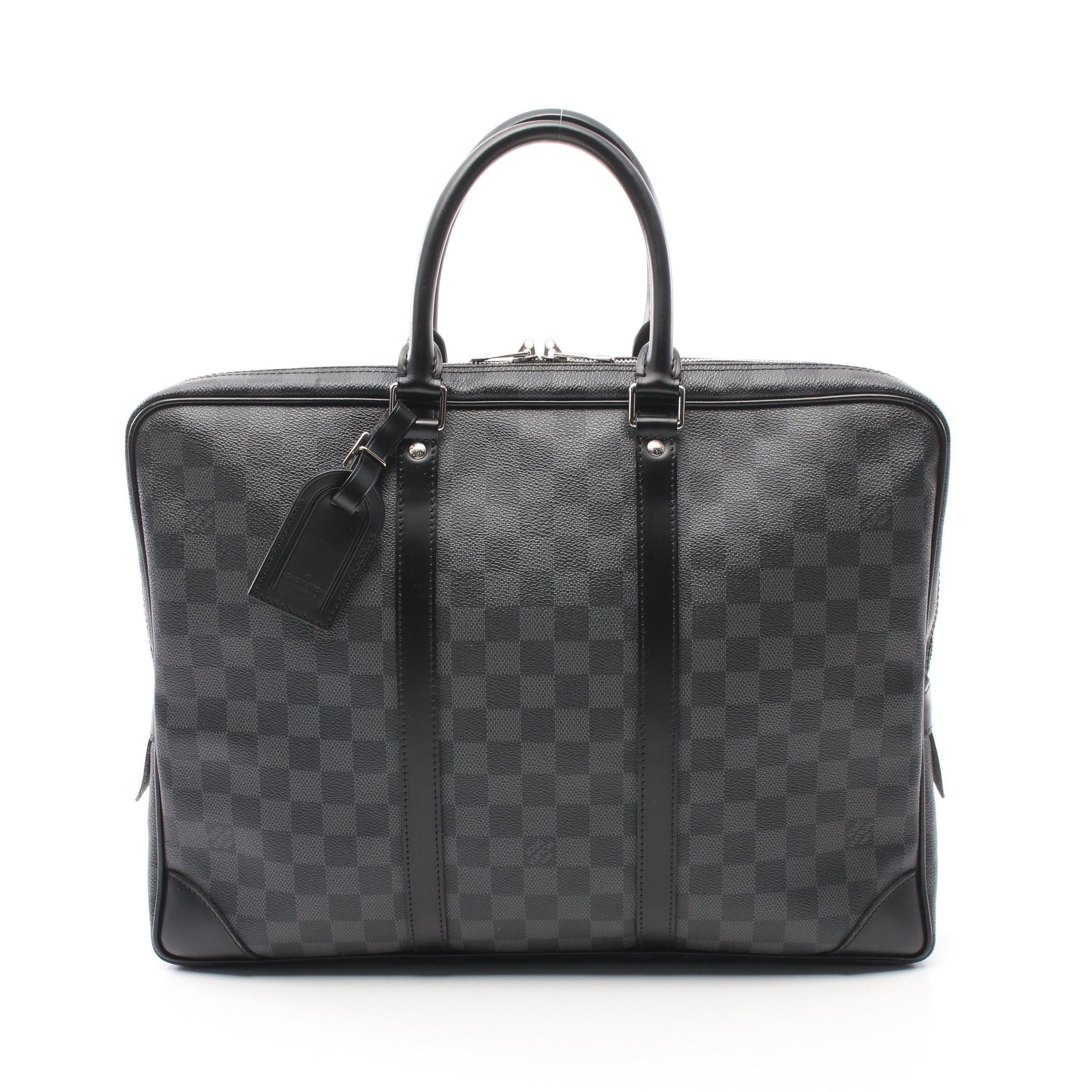 Louis Vuitton Louis Vuitton Porte Document Voyage Damier Graphite Business Bag Briefcase Leather Black Size ONE SIZE - 1 Thumbnail
