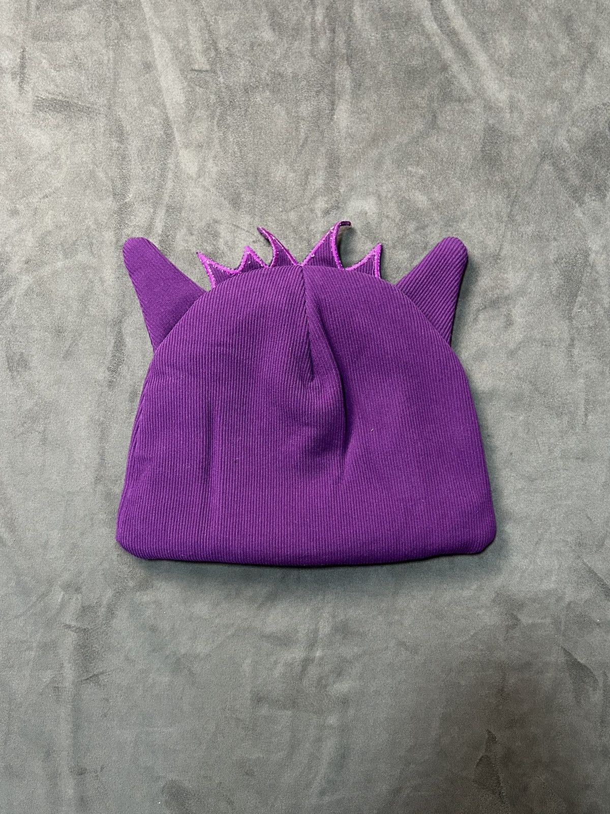 Japanese Brand Pokemon Gengar Big Face Beanie With Ears Purple Beanie OS Size ONE SIZE - 5 Thumbnail