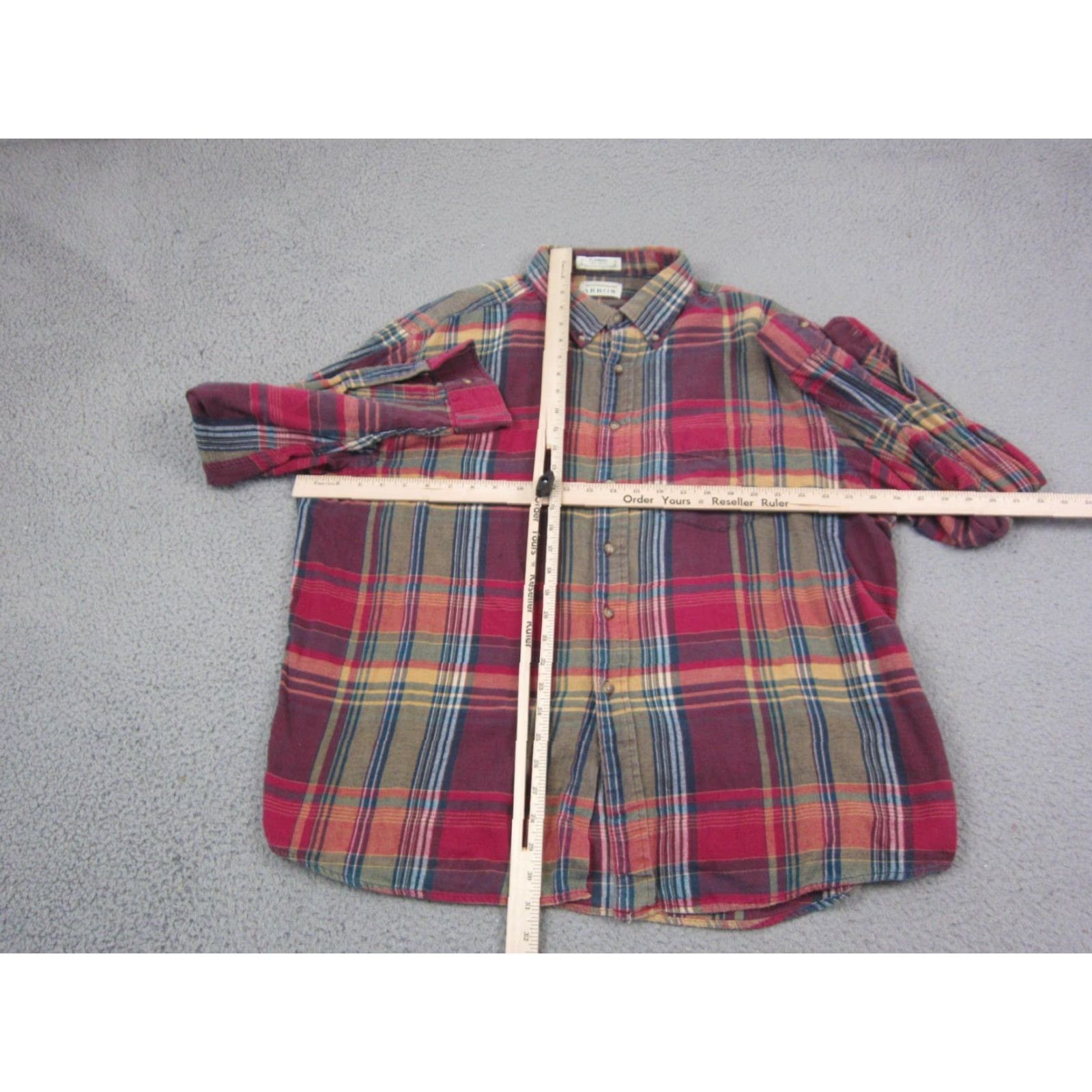 Arrow VINTAGE Arrow Shirt Lot of 2 2XL Blue Plaid Button-Up Men Size US XXL / EU 58 / 5 - 7 Thumbnail