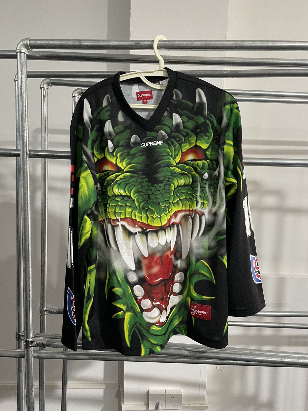 image of Supreme Dragon Jersey M in Black, Men's (Size Medium)