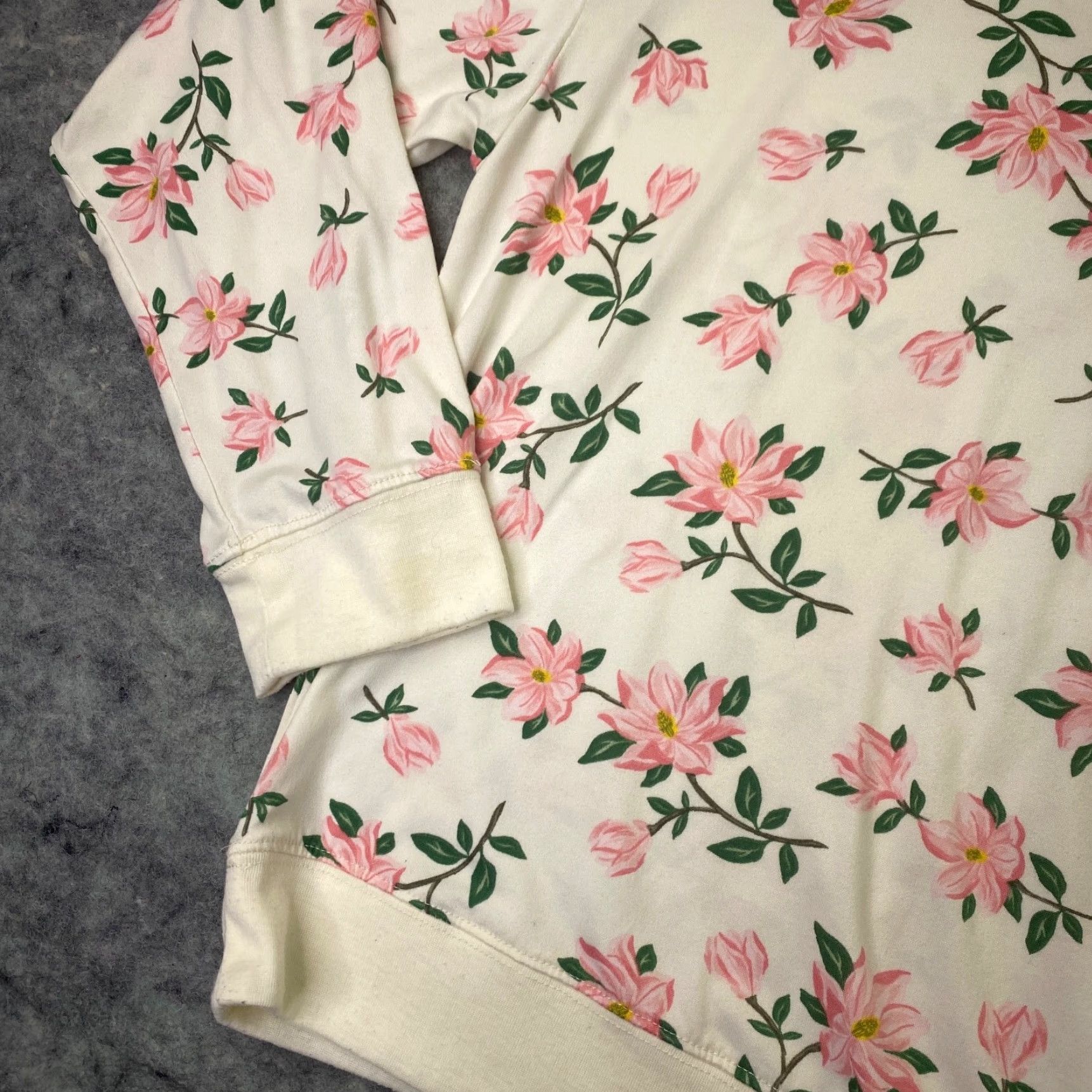 Vintage Draper James Sweatshirt Womens XL Beige Floral Long Sleeve Crew Neck Pullover Casual, Travel Size XL / US 12-14 / IT 48-50 - 5 Thumbnail