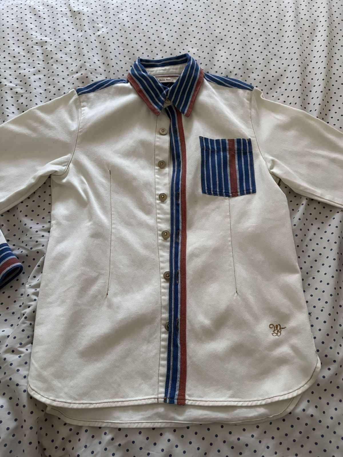 Wales Bonner Wales Bonner striped paneled shirt Size US M / EU 48-50 / 2 - 2 Thumbnail