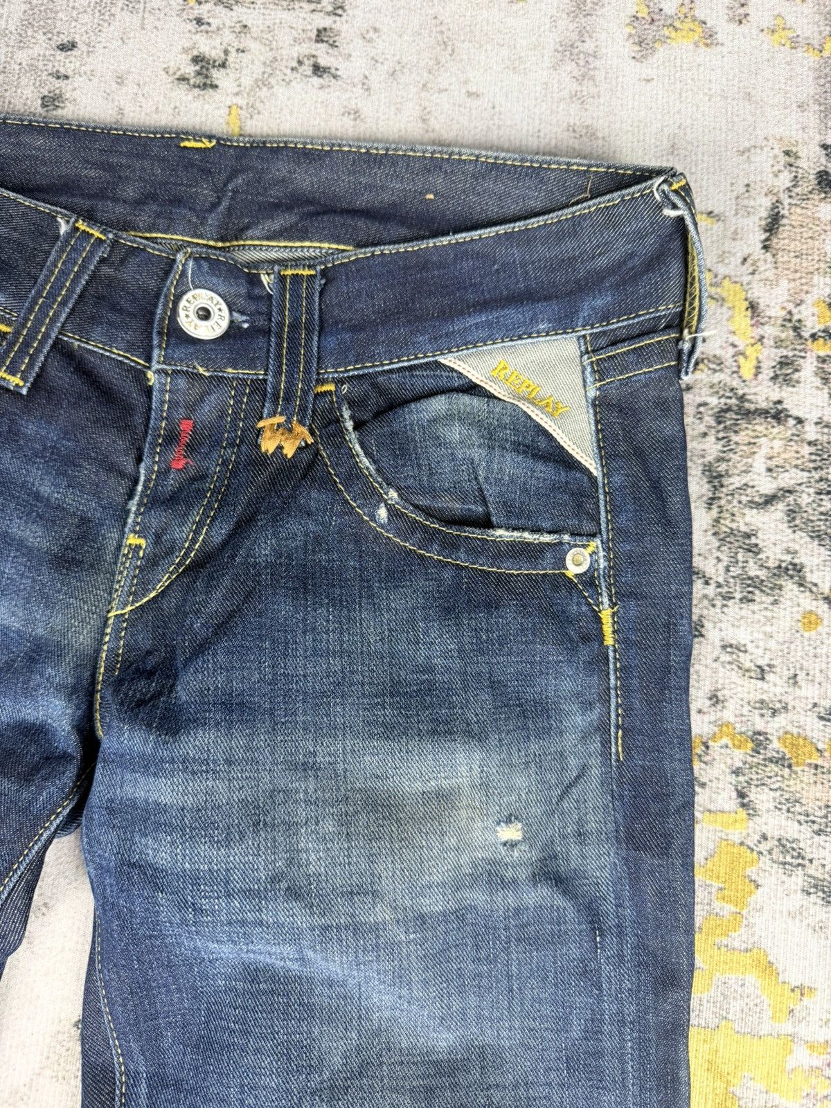 Tornado Mart Vintage 90s Replay Flared Wash Jeans Size US 28 / EU 44 - 4 Thumbnail