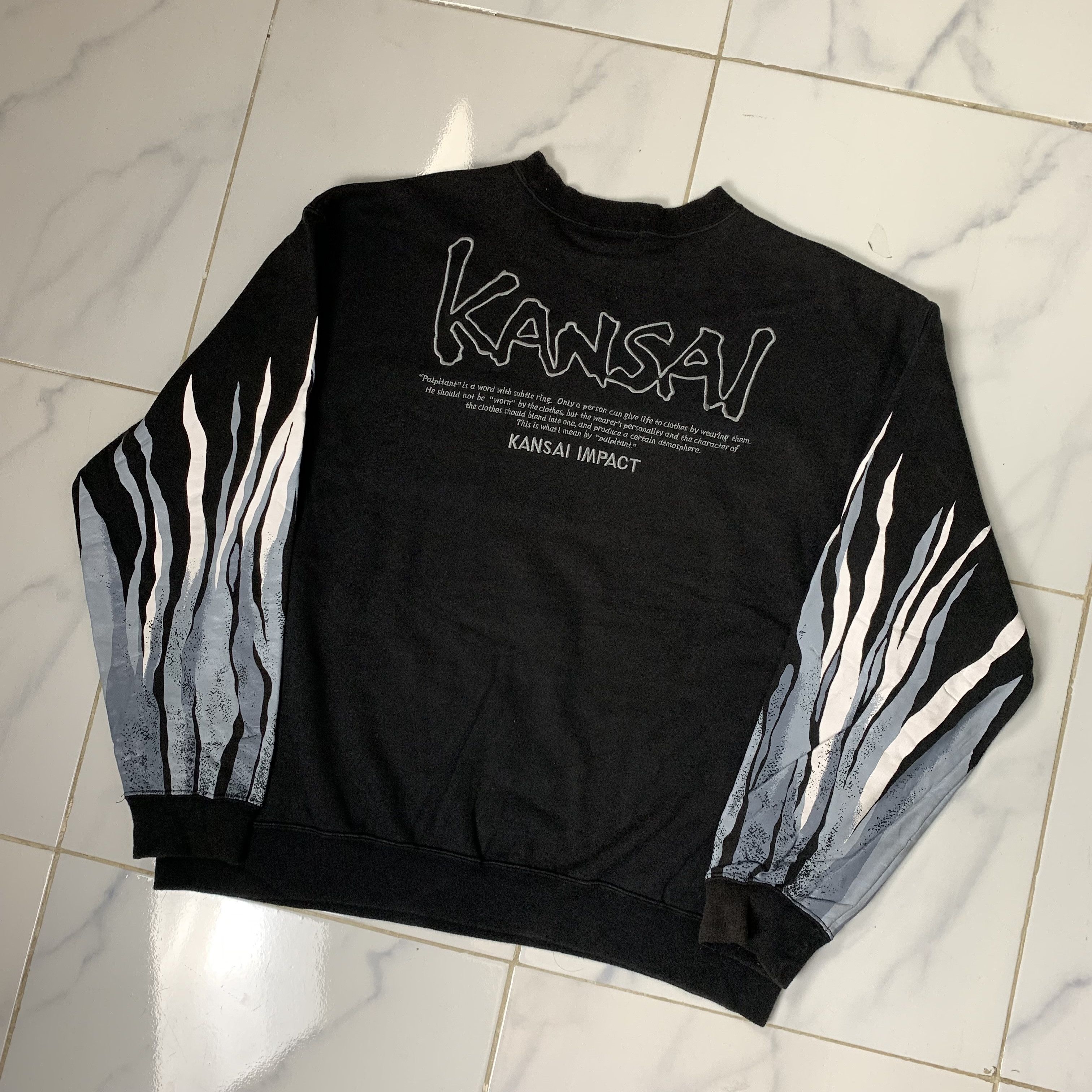 Kansai Yamamoto Vintage Kansai Impact Kansai Yamamoto Sweatshirt Crewneck Size US L / EU 52-54 / 3 - 5 Thumbnail