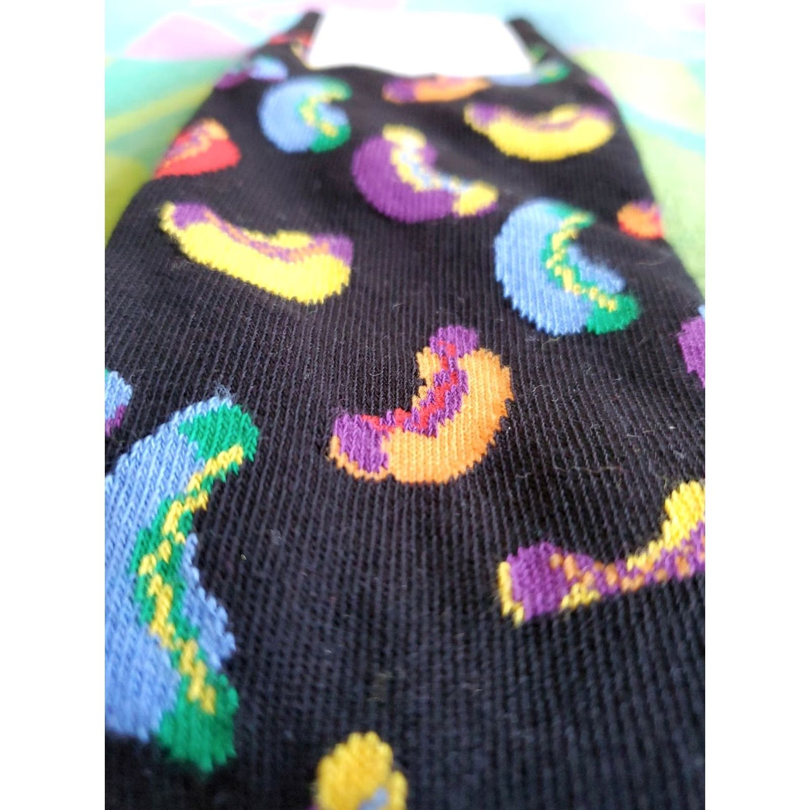 Happy Socks HAPPY SOCKS Colorful Hotdogs Sock Unisex Adults 10-13 Black Cotton Blend Casual Socks Size ONE SIZE - 3 Thumbnail