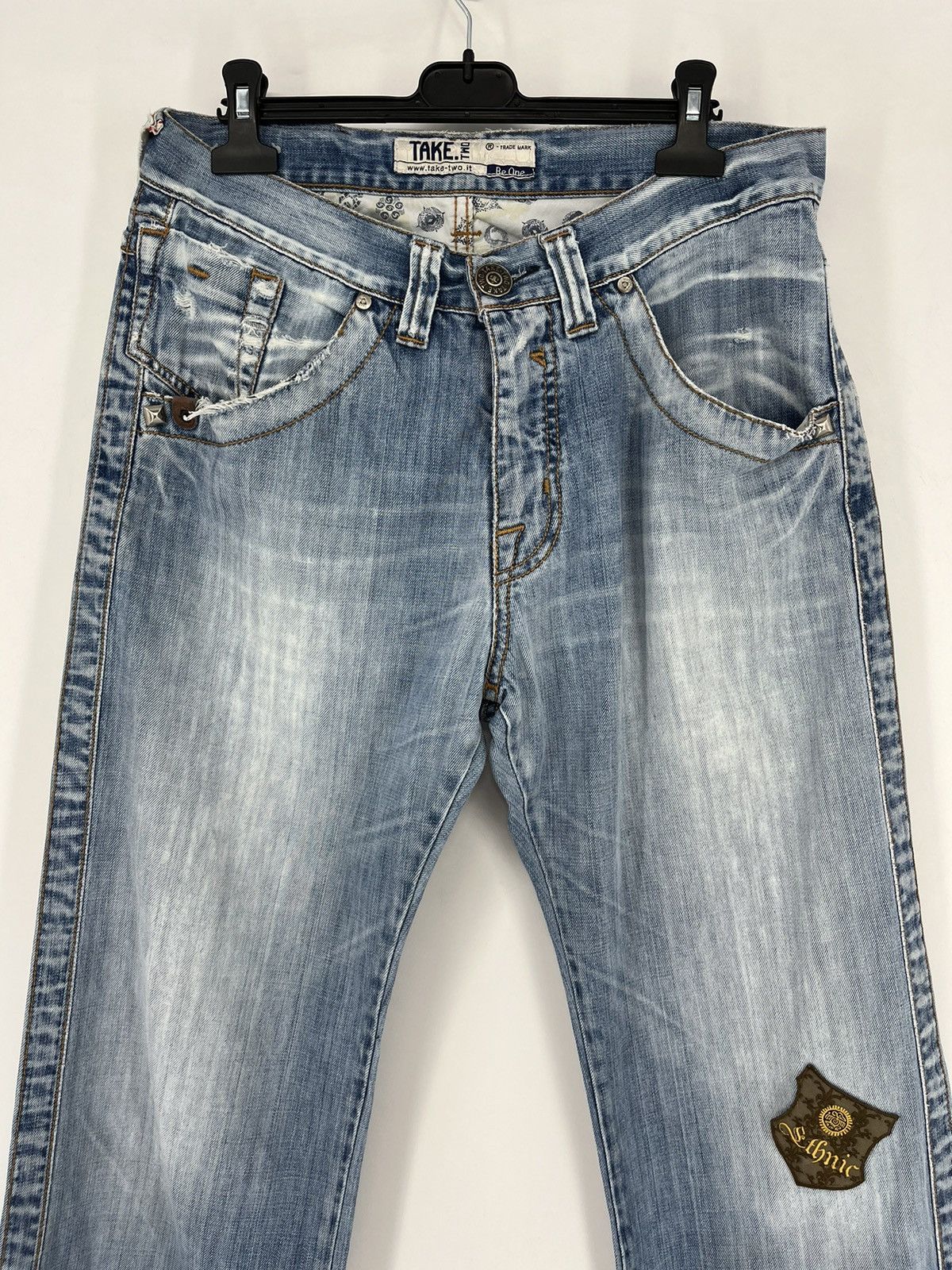 Japanese Brand × Vintage Vintage TAKE TWO Denim Jeans, Made In Italy "Style Ed Hardy Size US 32 / EU 48 - 5 Thumbnail