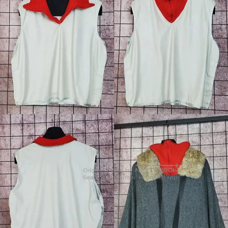 Kenzo Red Wool Blend Half-Zip Pullover for Women .