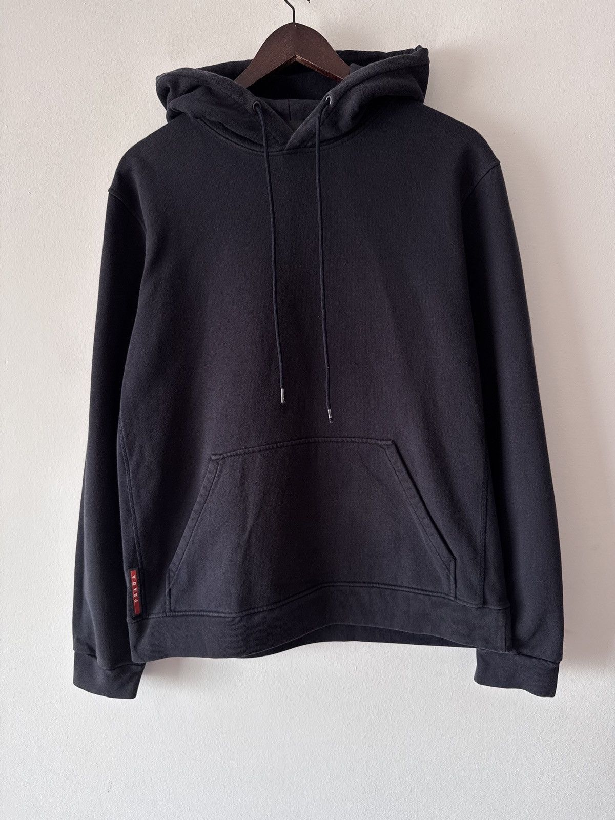 Prada 🔥🔥 Prada Red Tab Navy Cotton Hoodie Size US L / EU 52-54 / 3 - 1 Thumbnail
