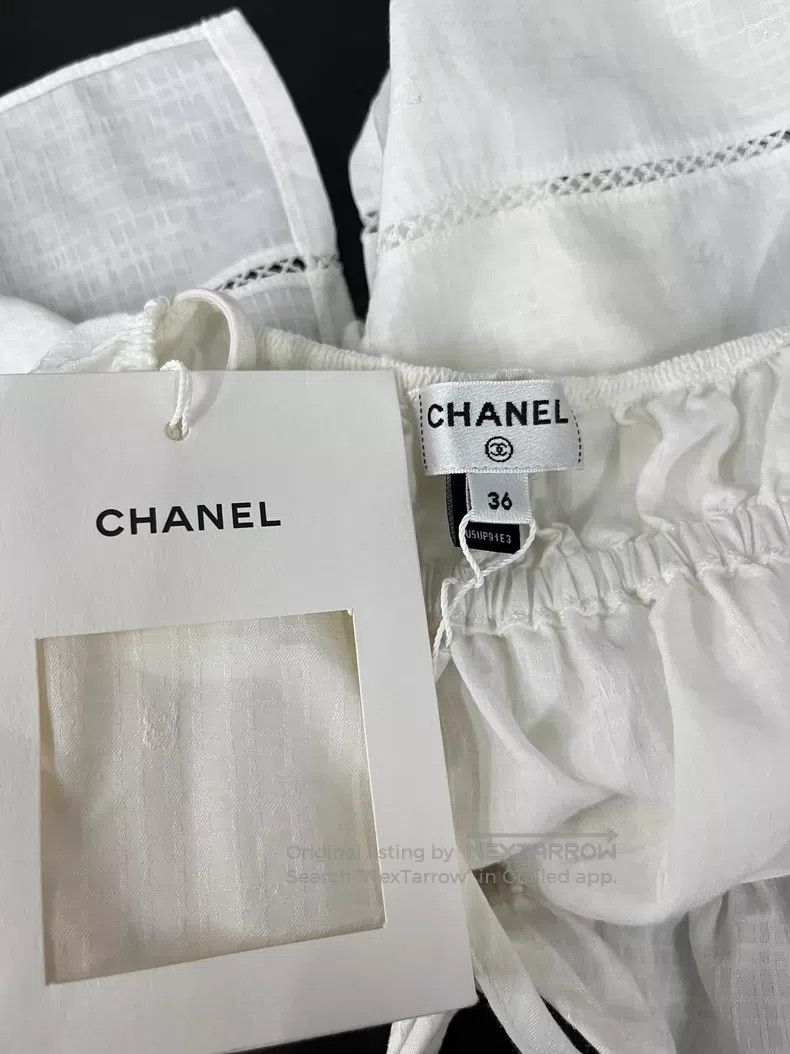 Chanel Chanel 25P white bow strap top Size XS / US 0-2 / IT 36-38 - 4 Thumbnail