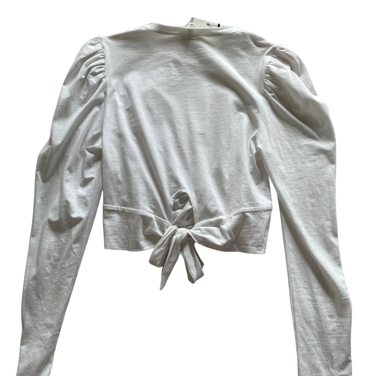 A.L.C. A.L.C. Mandy Long Sleeve Tie Front Crop Top White XS NWT Size XS / US 0-2 / IT 36-38 - 4 Thumbnail