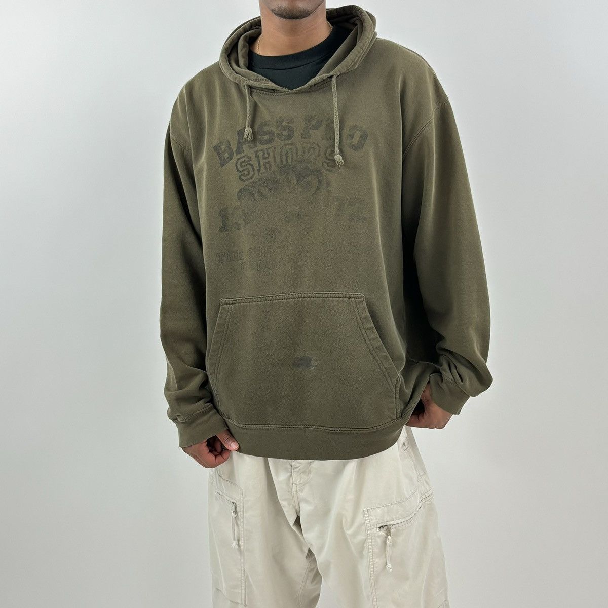 Bass Pro Shops vintage Y2K BASS PRO SHOPS Faded Distressed Spellout hoodie Size US XL / EU 56 / 4 - 1 Thumbnail