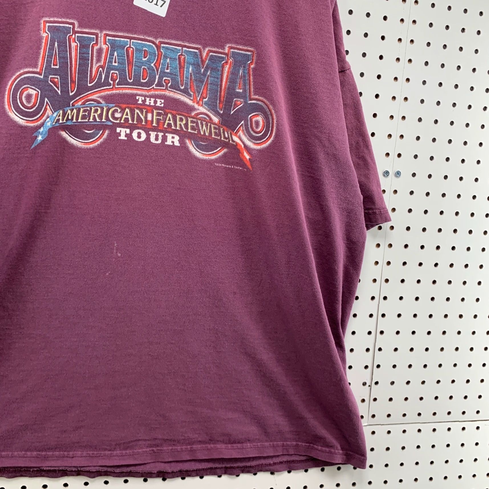 Gildan VINTAGE Alabama Shirt 2XL Adult Maroon The American Farewell Tour Country Shirt Regular Red Graphic Print Mens and Womens Size US XXL / EU 58 / 5 - 4 Thumbnail