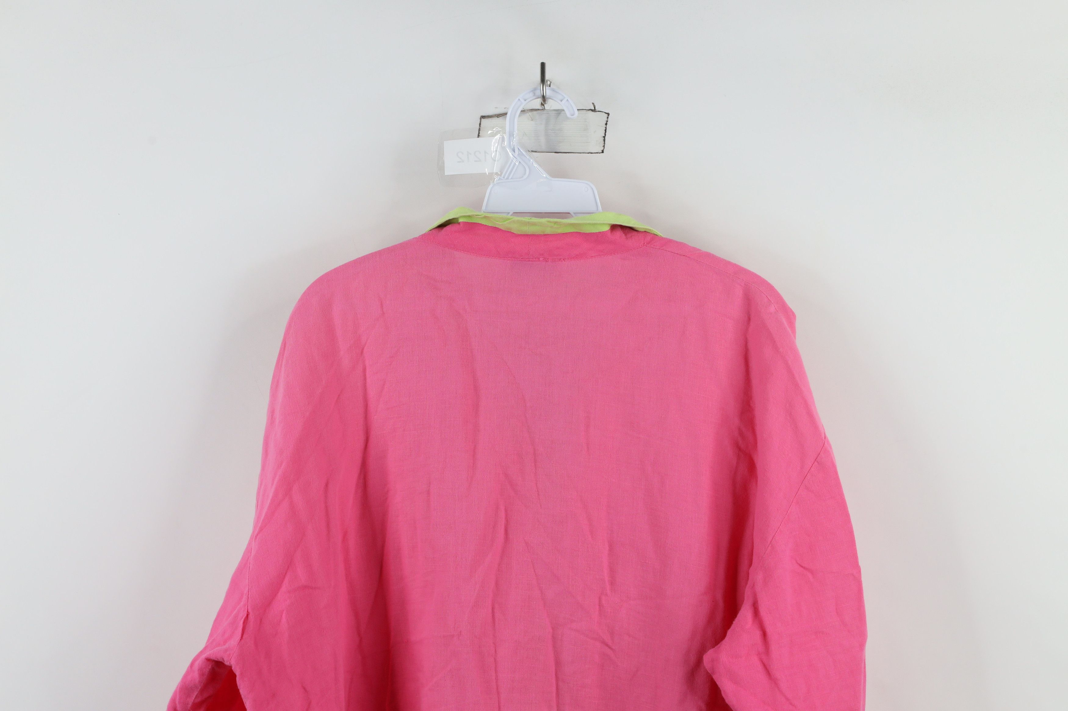 Lilly Pulitzer × Vintage Lilly Pulitzer Linen Blend Oversized Button Shirt Pink Size L / US 10 / IT 46 - 11 Thumbnail