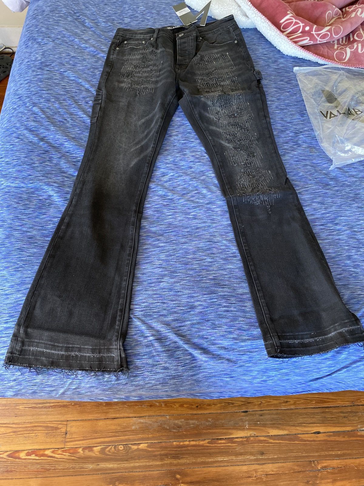 image of Valabasas Stacked Flare Denim Home Of The Original Stacked Jeans in Black, Men's (Size 36)