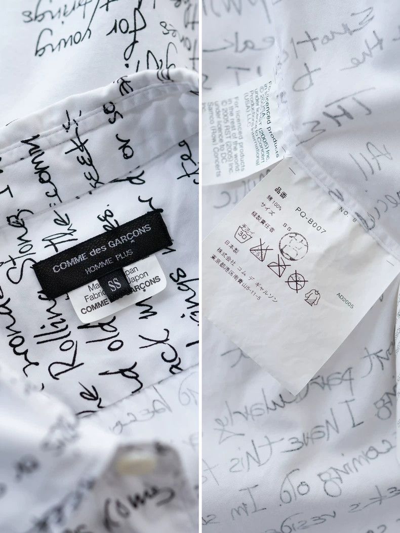 Comme des Garcons Comme Des Garcons Rolling Stones Poems Handwritten English Size S / US 4 / IT 40 - 9 Thumbnail