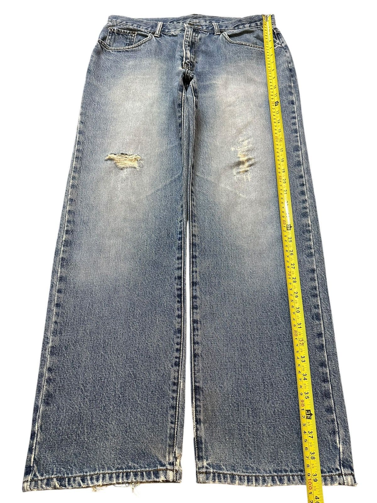 Japanese Brand Vintage Japanese Brand Faded Wash Distress Baggy Jeans Size US 32 / EU 48 - 12 Thumbnail