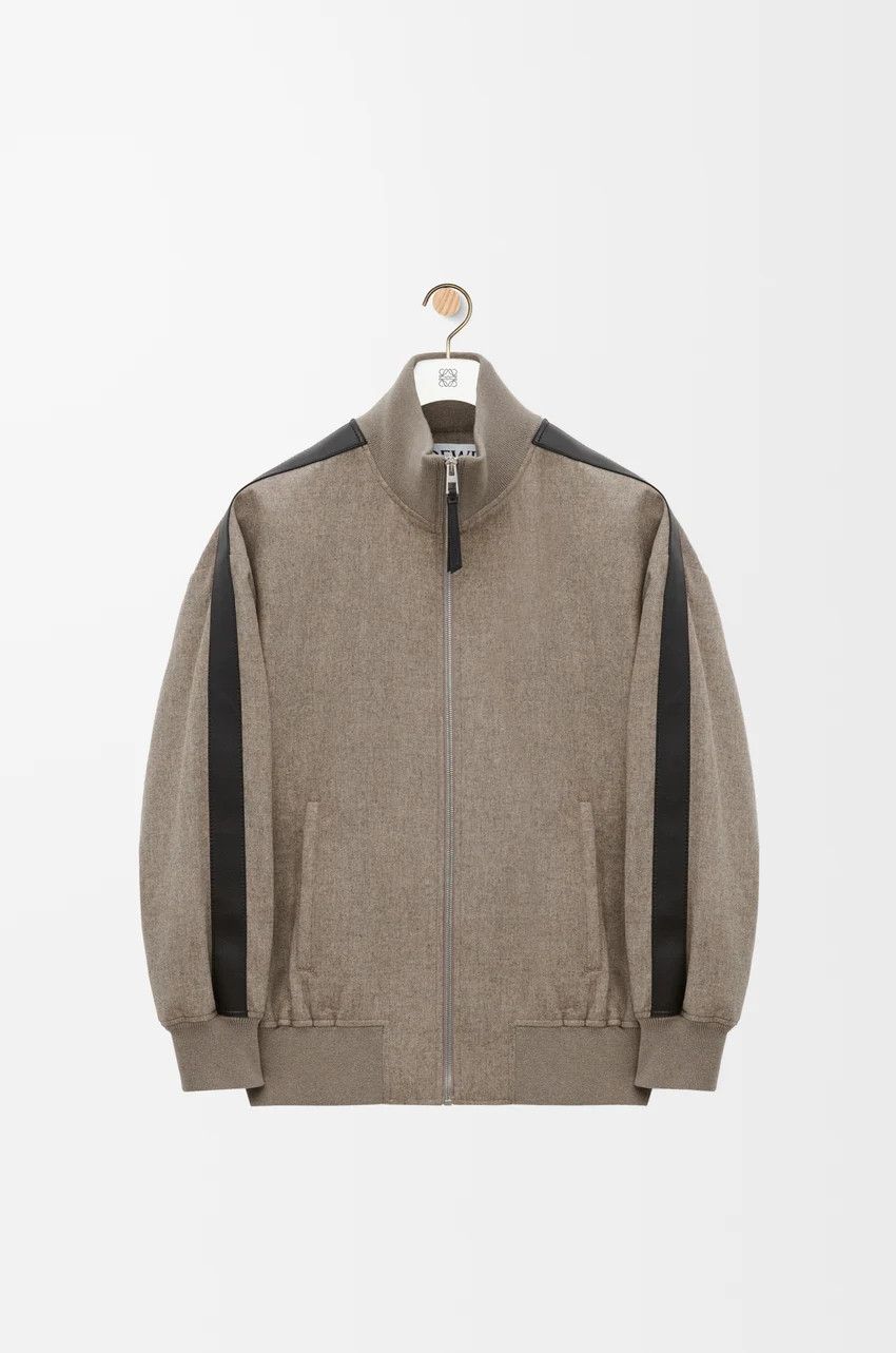 Loewe o1loc1c0525 Tracksuit Jacket In Wool And Cashmere in Beige Size XS / US 0-2 / IT 36-38 - 1 Thumbnail