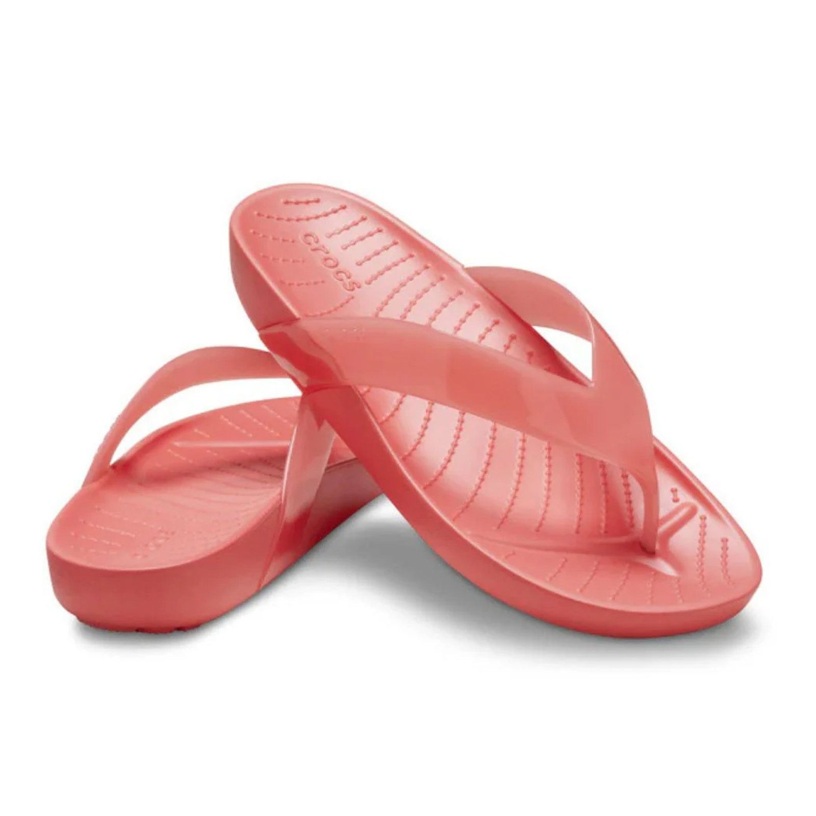 Crocs Crocs Splash Flip Flops Womens Pink USW9 NWT Neon Watermelon Size US 9 / IT 39 - 7 Thumbnail