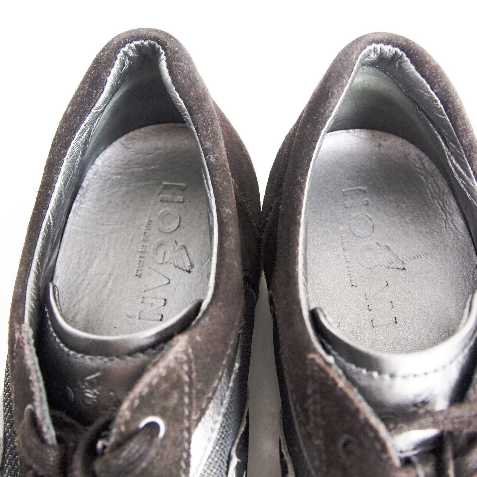 Hogan Hogan Sneakers Brown Suede Gray Canvas Mens US 8 EU 41 Size US 8 / EU 41 - 7 Thumbnail