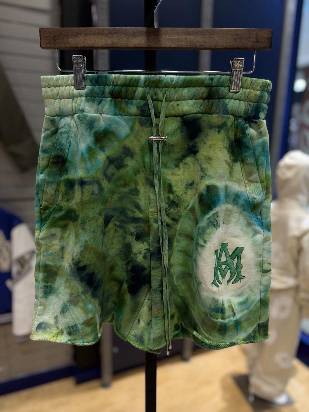 Amiri AMIRI TIE DYE MA SWEATSHORTS S22MJL025 SIZE (M) New Green Size US 32 / EU 48 - 4 Thumbnail