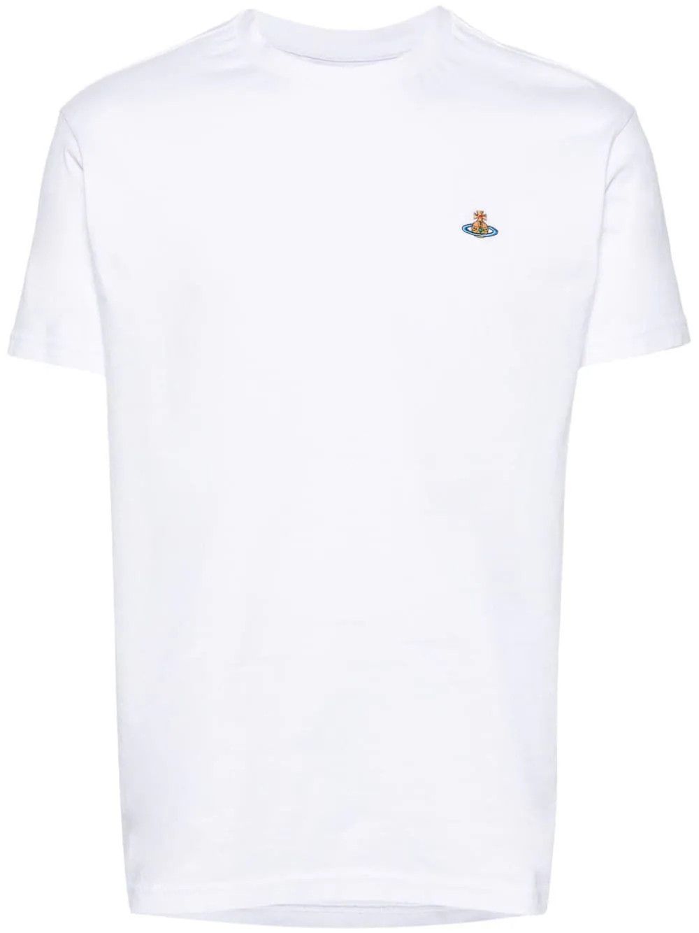 Vivienne Westwood o1s22i1n0924 Orb Logo Classic T-Shirt in White Size XL / US 12-14 / IT 48-50 - 1 Thumbnail