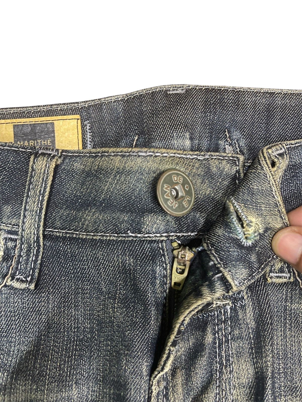 Marithe + Francois Girbaud MFG Marithe Francois Girbaud M7-1343 Distressed Jeans Size US 30 / EU 46 - 6 Thumbnail