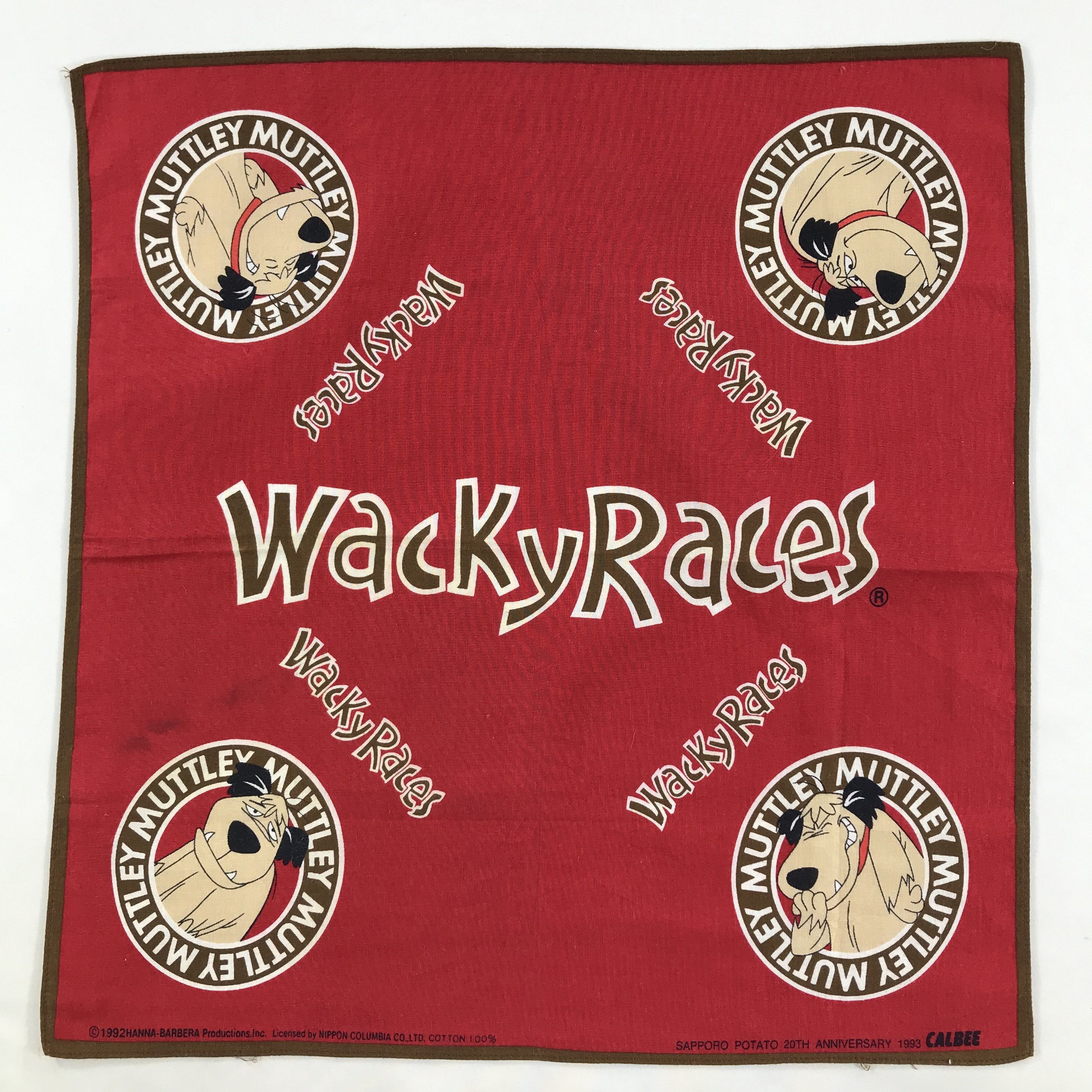 Cartoon Network × Vintage Wacky Races Bandana / Handkerchief / Neckerchief - S1831 Size ONE SIZE - 1 Thumbnail