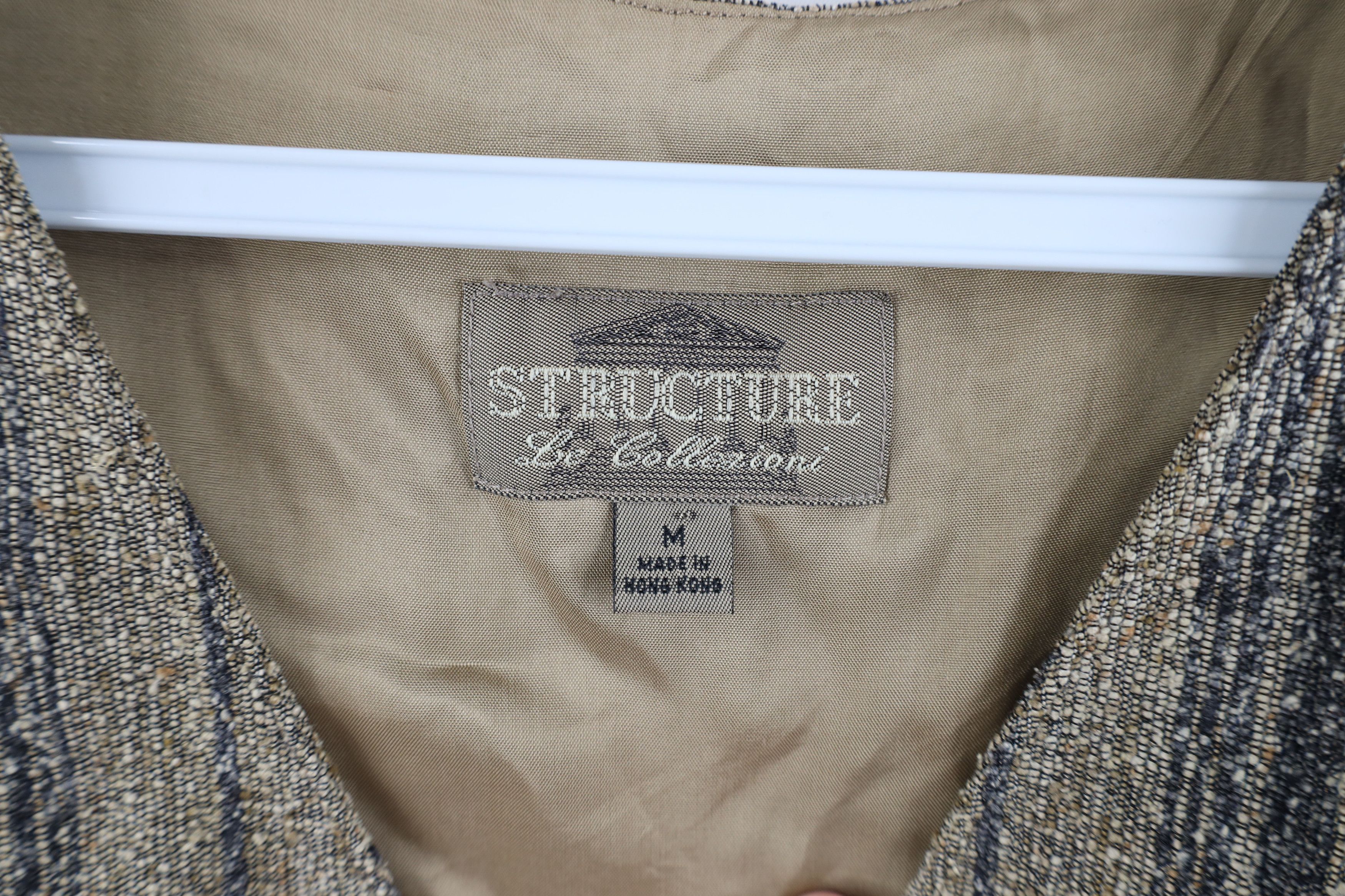 Vintage Vintage 90s Streetwear Silk Blend Tweed Button Vest Jacket Size US M / EU 48-50 / 2 - 6 Thumbnail