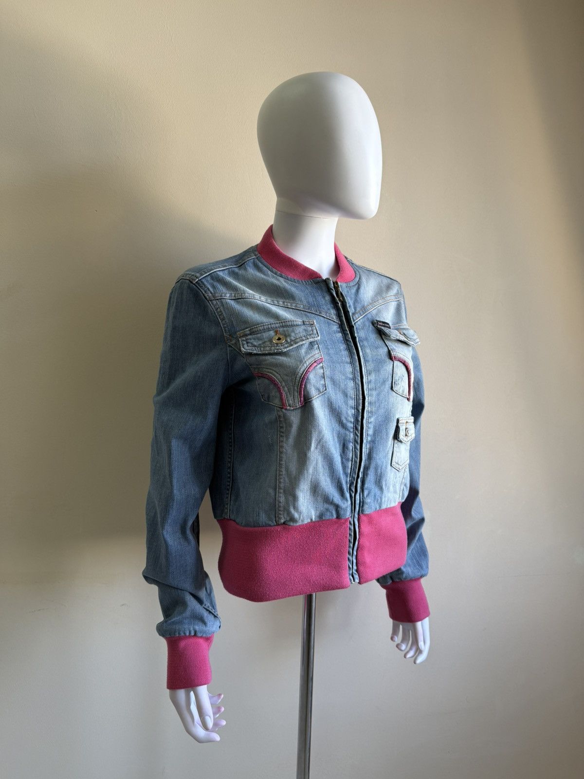 Dolce & Gabbana Vintage Dolce Gabbana Blue/Pink Denim Jacket Size 28/42 Size M / US 6-8 / IT 42-44 - 4 Thumbnail
