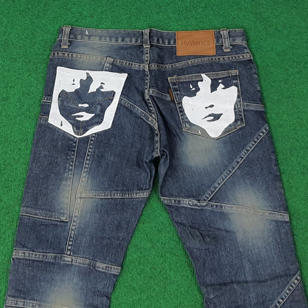 Hysteric Glamour Vintage Hysterics Patchwork Flare Custom Logo Jeans C265N4 Size 31" - 2 Thumbnail
