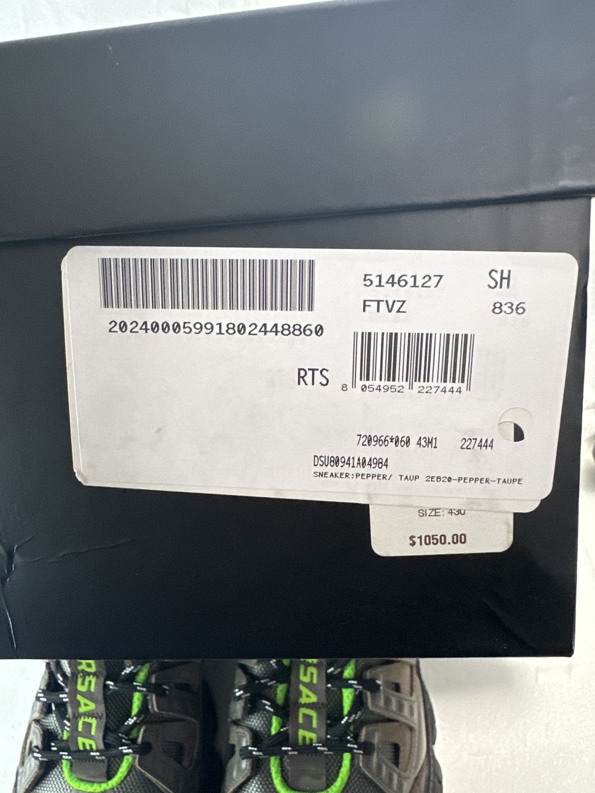 Versace Versace Trigreca Low Top Sneaker (Men) PEPPER/ TAUPE Size US 10 / EU 43 - 11 Thumbnail