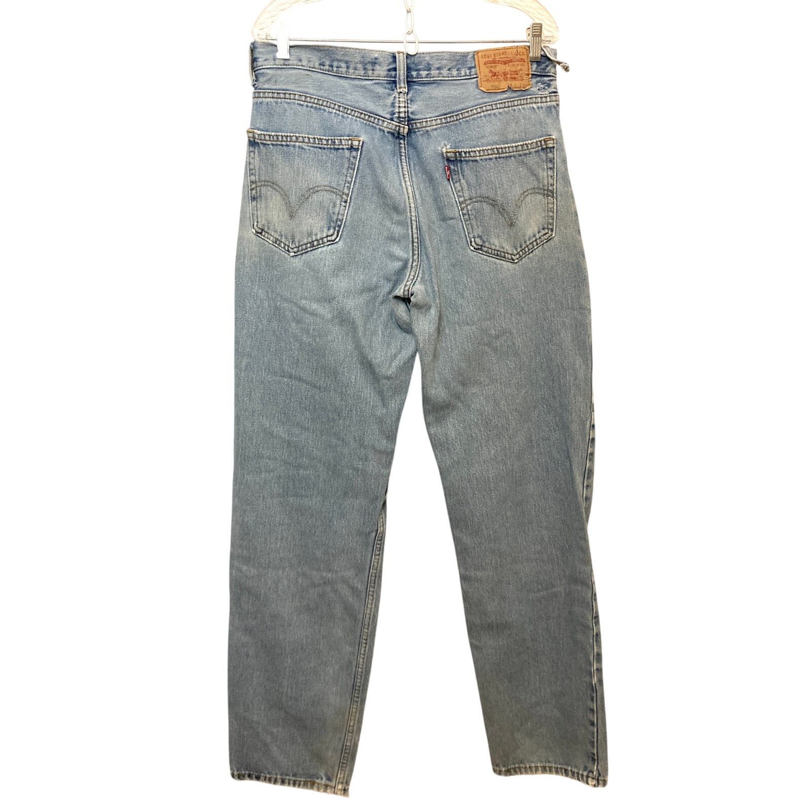 Levi's Vintage Levi’s Blue Jeans Distressed Denim Light Blue Pants Size US 34 / EU 50 - 2 Thumbnail