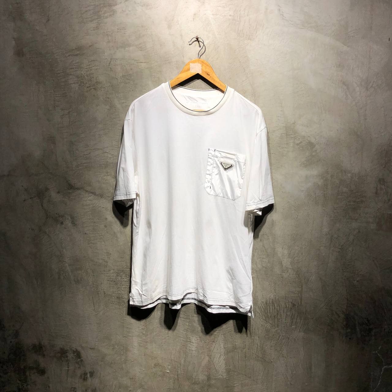 Prada Prada Logo Cotton tee w/ nylon pocket Size US L / EU 52-54 / 3 - 1 Thumbnail
