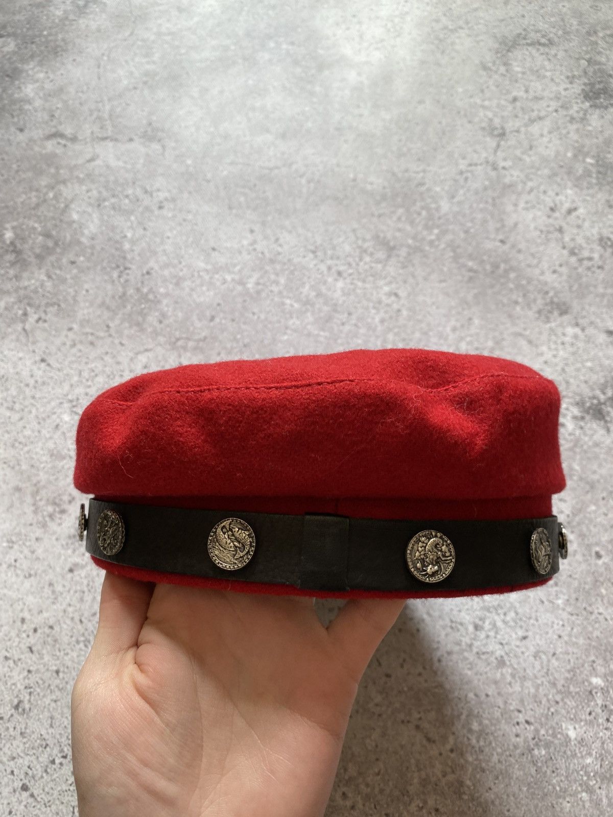 The Kooples The Kooples wool leather hat women luxury cap in red Size ONE SIZE - 2 Thumbnail