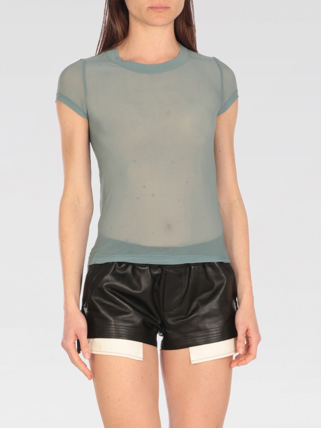 Tシャツ・カットソー RICK OWENS Woman T-Shirt Gnawed Blue RP01E7235BZ 66 Rick Owens Rick Owens T-Shirt Woman Gnawed Blue | Grailed