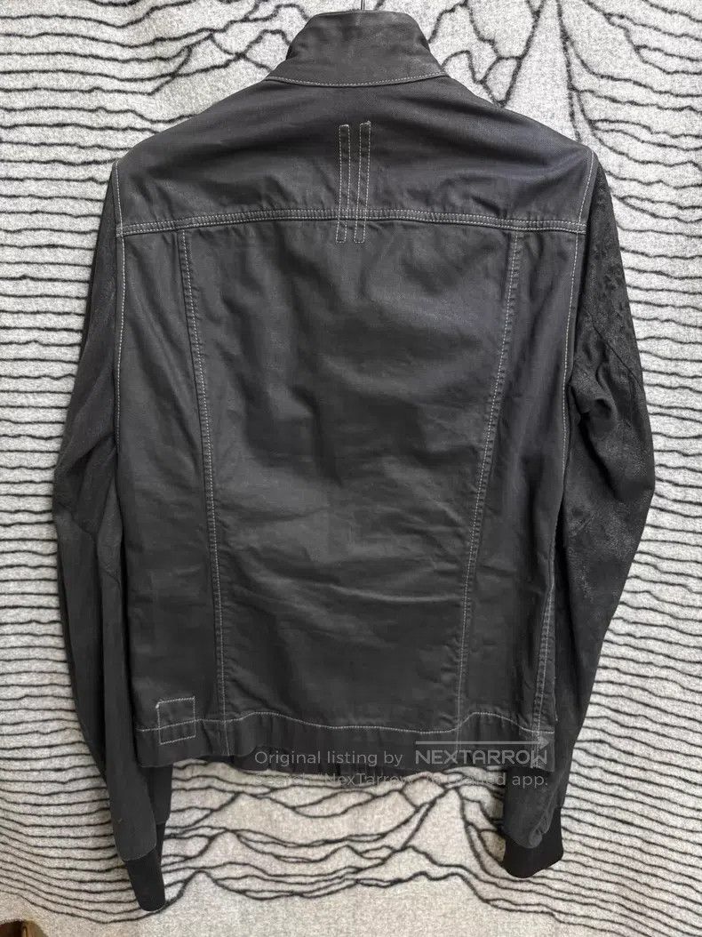 Rick Owens RICK OWENS Waxed Denim and Torn Sheepskin Patchwork Jacket Size US M / EU 48-50 / 2 - 6 Thumbnail