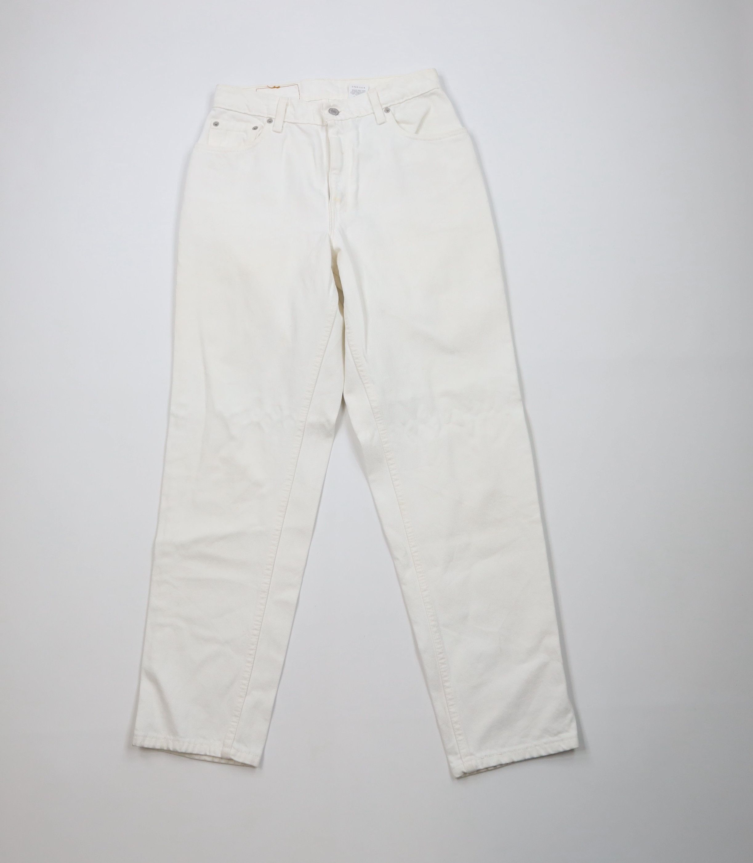 Levi's Vintage 90s Levis 550 Relaxed Tapered Leg Jeans White USA Size 32" / US 10 / IT 46 - 1 Thumbnail